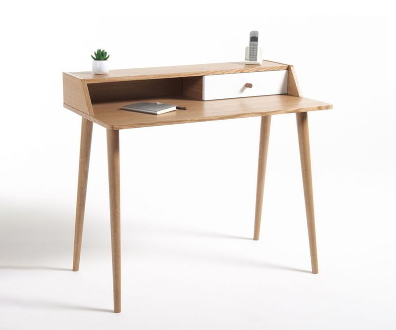 bàn làm việc đơn giản bằng gỗ tự nhiên