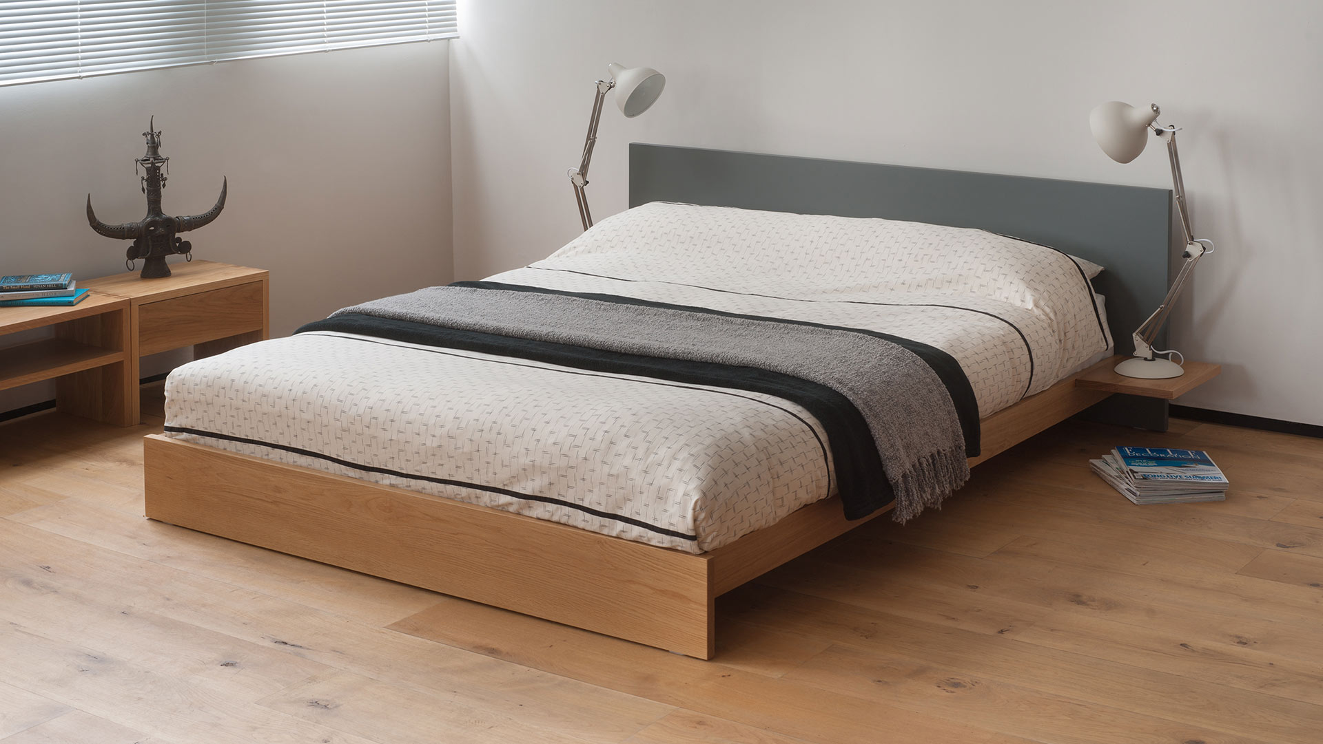 Koo | Low Wooden Bed | Painted Bed | Natural Bed Company