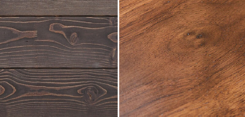 so sánh màu gỗ óc chó