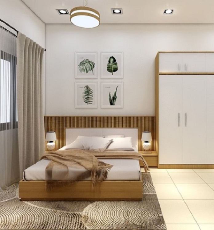 Thiết kế phòng ngủ biệt thự không nên hẹp hoặc rộng quá nhiều. Ảnh sưu tầm