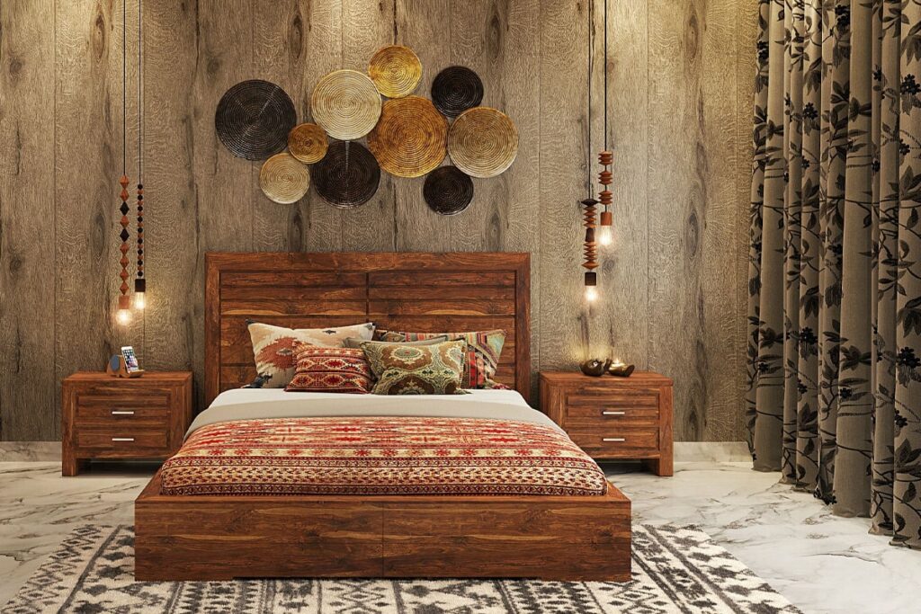 Giường gỗ hương mang đến cảm giác thư giãn cho gia chủ. (Ảnh sưu tầm)