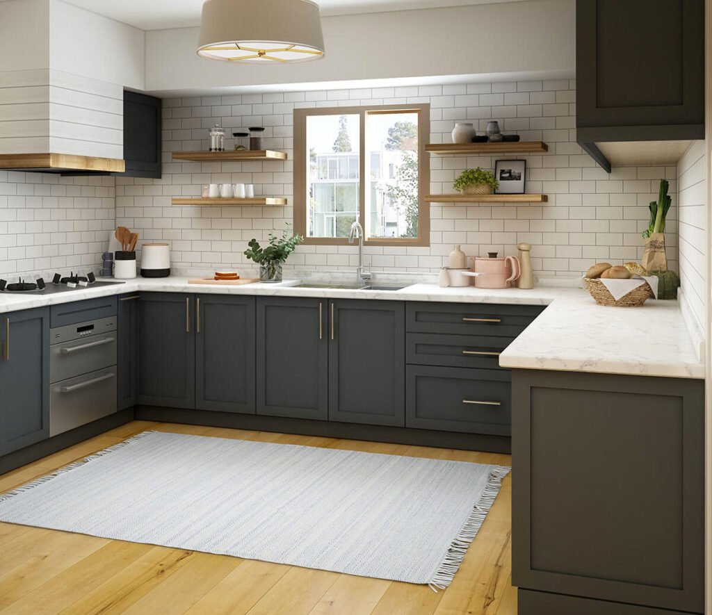 Thiết kế tủ bếp chữ U là giải pháp giúp tận dụng tối đa diện tích cho không gian bếp
