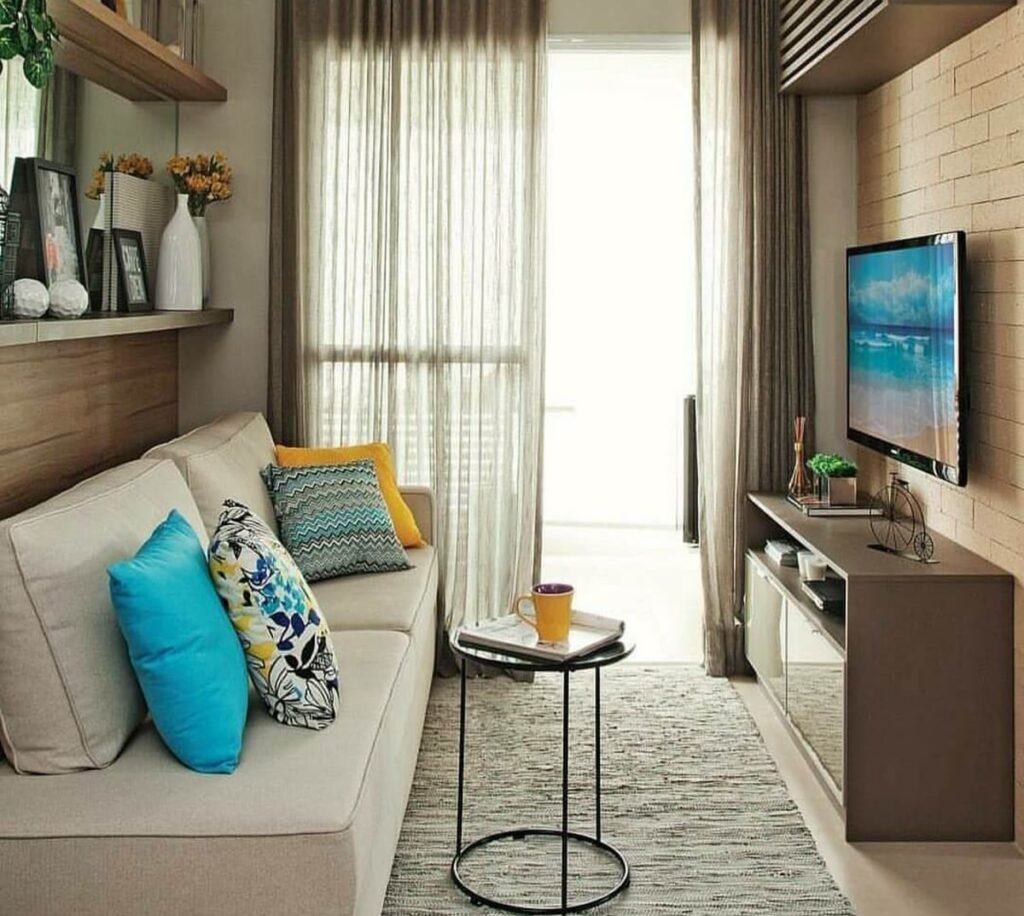 Phòng khách 12m2 là diện tích tiêu chuẩn trong thiết kế phòng khách cho các không gian nhỏ. (Ảnh sưu tầm)