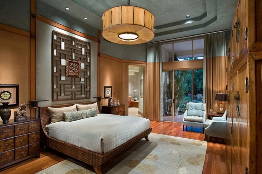 Căn phòng ngủ ấm cúng với các chi tiết trang trí đậm chất Art Deco (Ảnh sưu tầm)