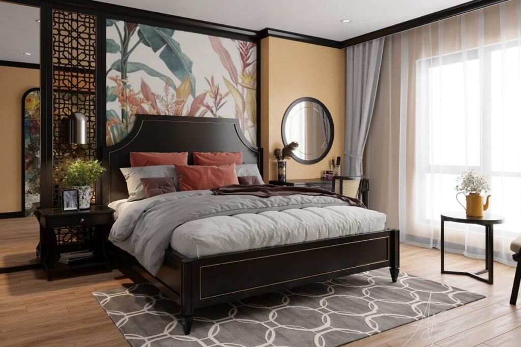 Phòng ngủ theo phong cách Indochine riêng tư, ấm cúng (Ảnh sưu tầm)
