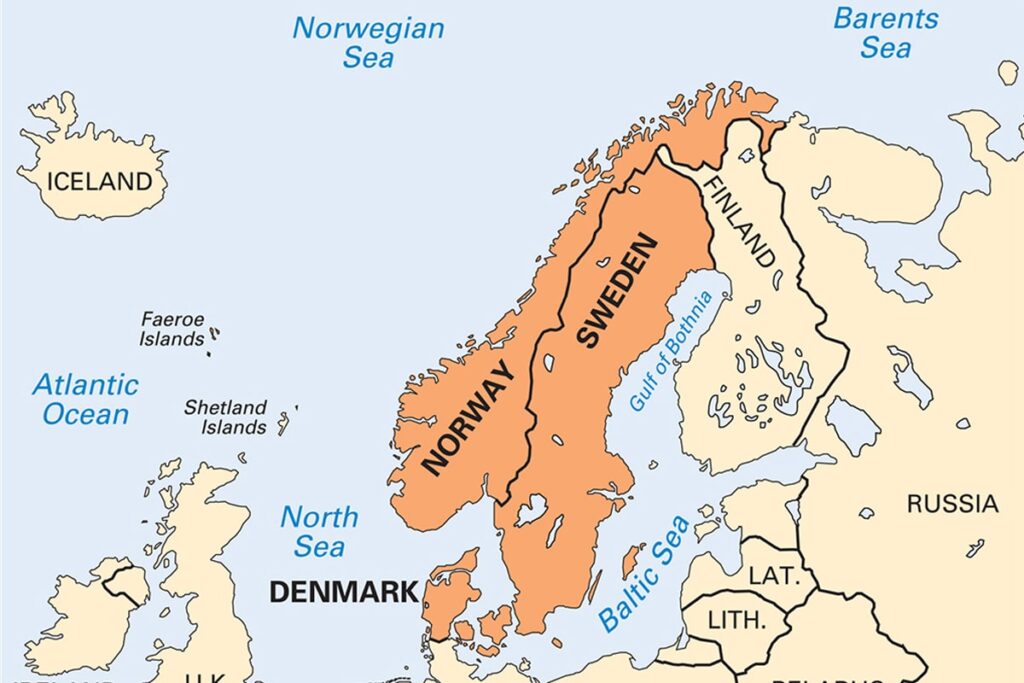 Các quốc gia thuộc vùng Scandinavia. (Ảnh sưu tầm)
