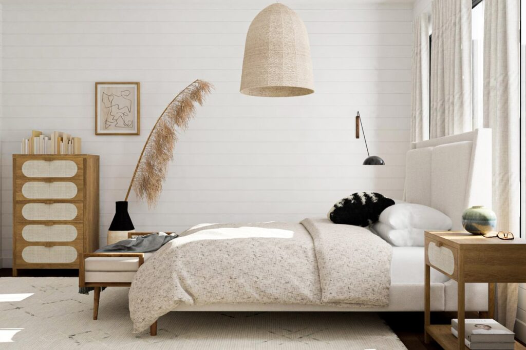 Phòng ngủ hiện đại, ấm cúng theo phong cách Scandinavian. (Ảnh sưu tầm)