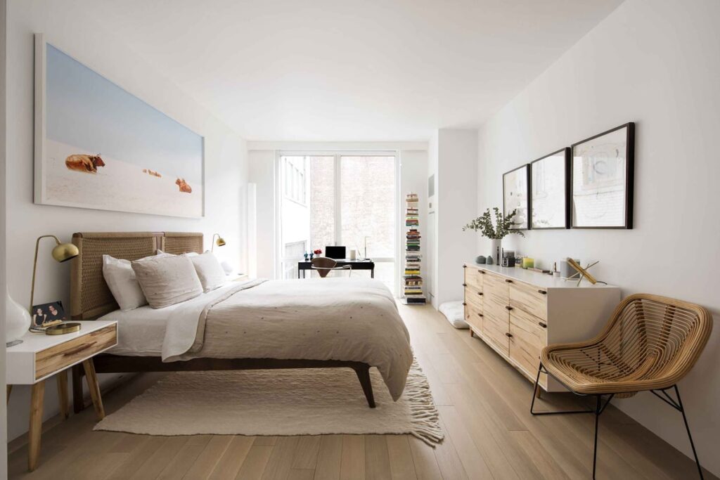 Ứng dụng phong cách hiện đại khi thiết kế chung cư 2 phòng ngủ. (Ảnh sưu tầm)