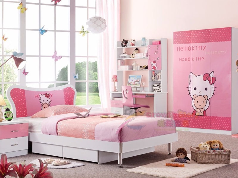 Phòng ngủ Hello Kitty ngập tràn sắc hồng (Ảnh sưu tầm)