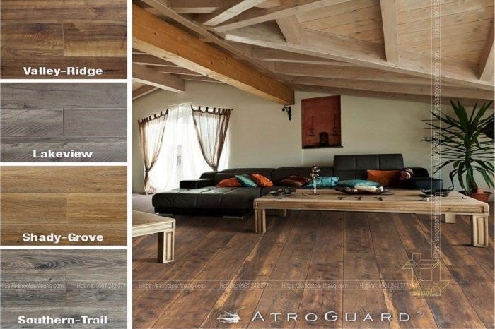 Sàn gỗ Atroguard Mỹ là sản phẩm công nghiệp với nhiều màu sắc đẹp và hiện đại.