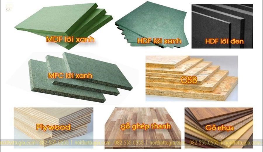 Hiện nay, các loại gỗ công nghiệp được sử dụng phổ biến trong nội thất.